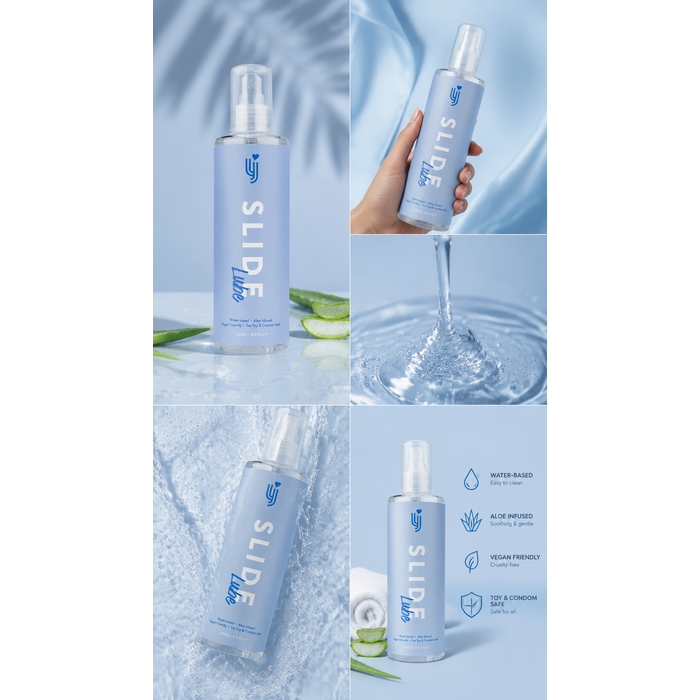 Lubrifiant pe bază de apă cu infuzie de aloe vera Loving Joy Slide 250 ml